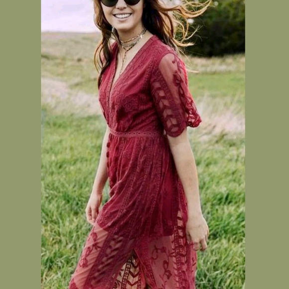 BKE Dresses & Skirts - 🌹Lace Maxi Romper🌹